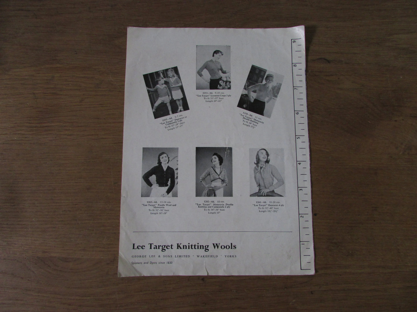 1950s Lee Target 1318 knitting pattern for lady's cardigan