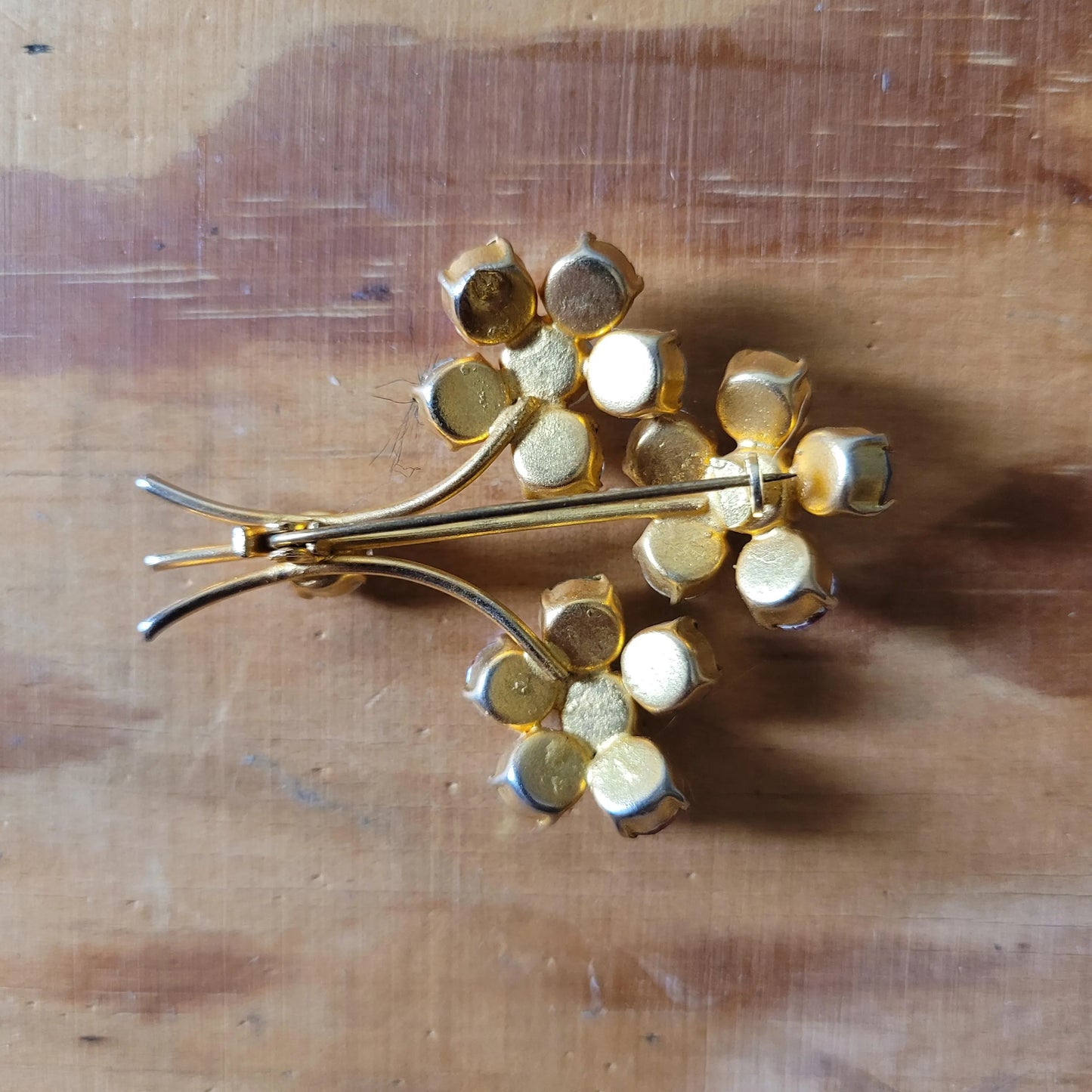 1960s gold-tone & aurora borealis Iris brooch