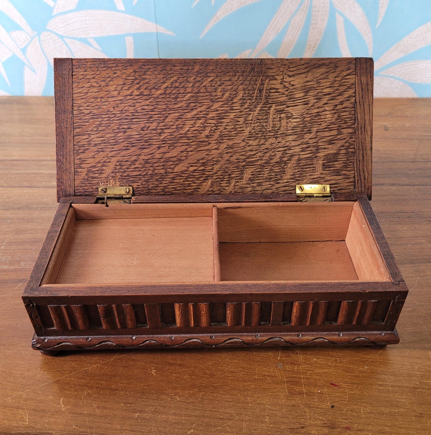 Vintage Tallent of Old Bond Street (?) musical wooden cigarette box
