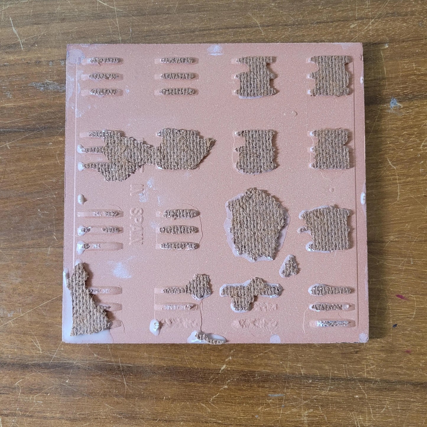 Set of four 1970s floral tiles, made in Spain