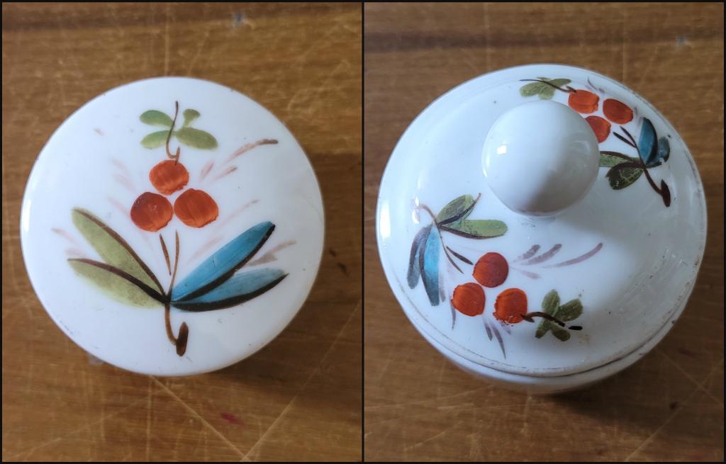 circa. 19th-century hand-painted porcelain vanity set with gilt accents