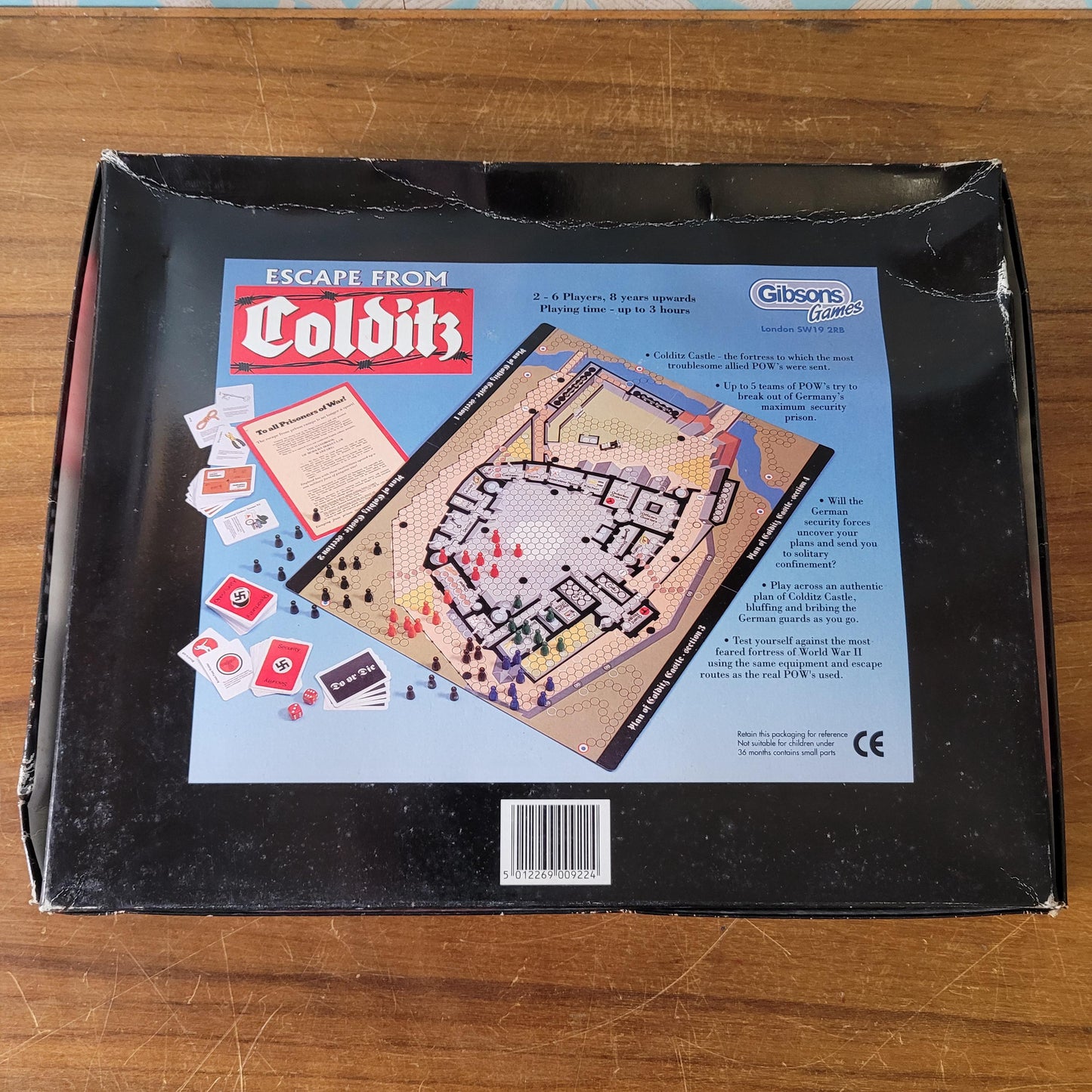 Vintage Gibson Games Escape from Colditz, the World War II game of escape... (complete)