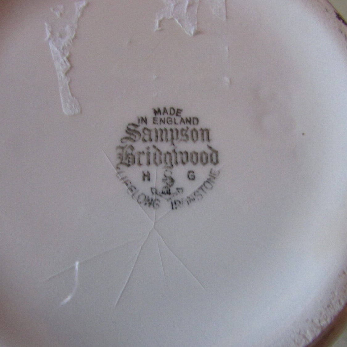 Vintage Sampson Bridgwood floral patterned milk jug, bamboo design detail on handle
