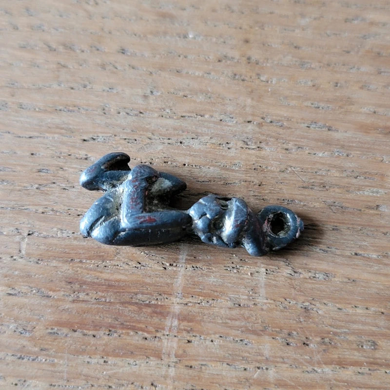 1970s Cornish Piskie pewter-style metal charm pendant
