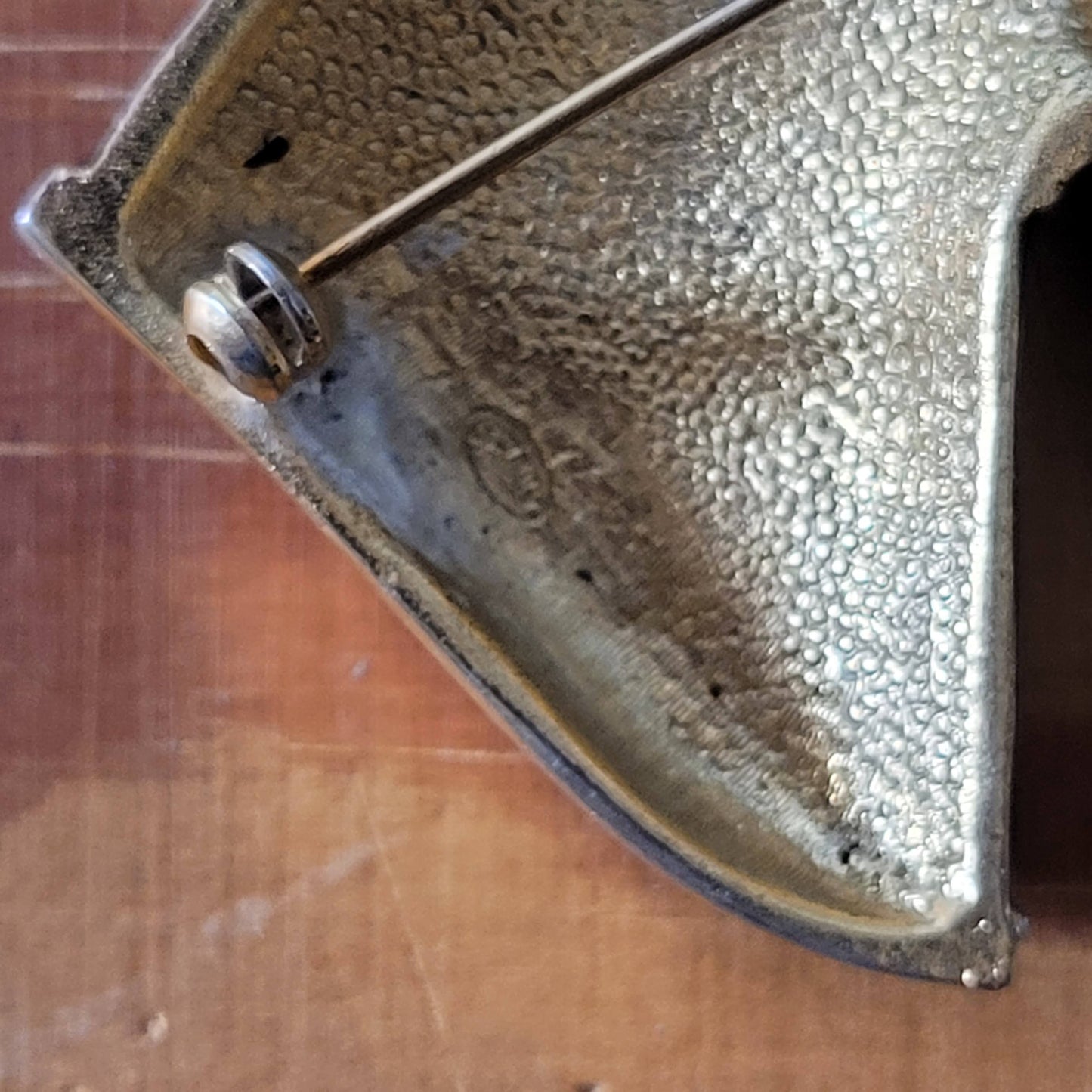 Vintage Sphinx large black enamel and rhinestone horse head brooch