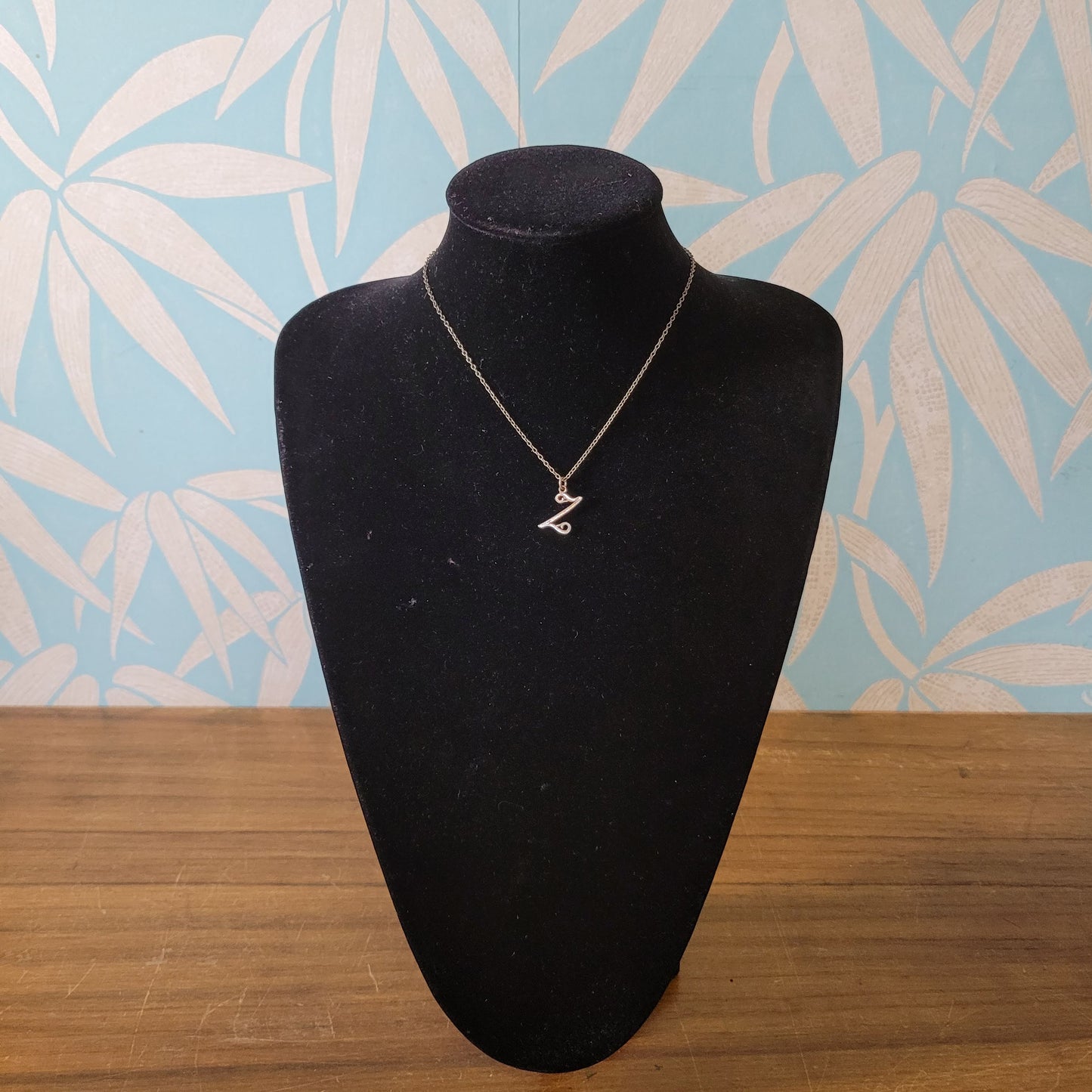 1970s/80s silver-tone ‘Z’ monogram necklace