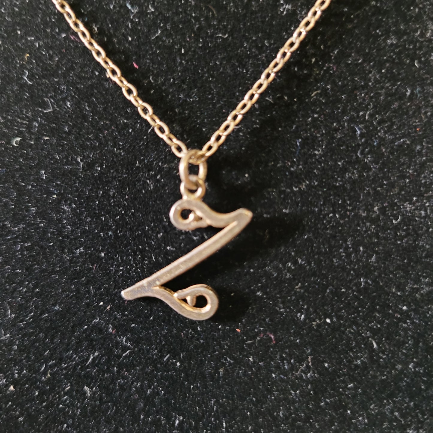 1970s/80s silver-tone ‘Z’ monogram necklace