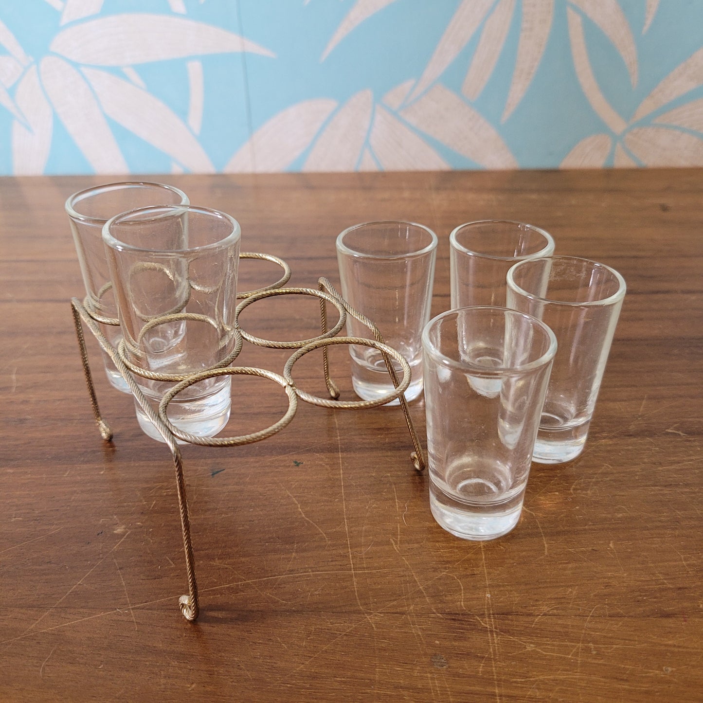 Kitsch 1970s musical mini bar containing crystal Gin/Scotch decanter and six shot glasses, plays 'Swan Lake'