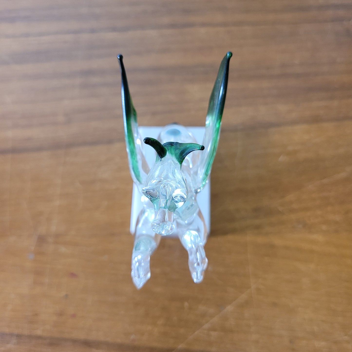 Vintage handmade by Beckhurst Eastbourne art glass Pegasus on stand