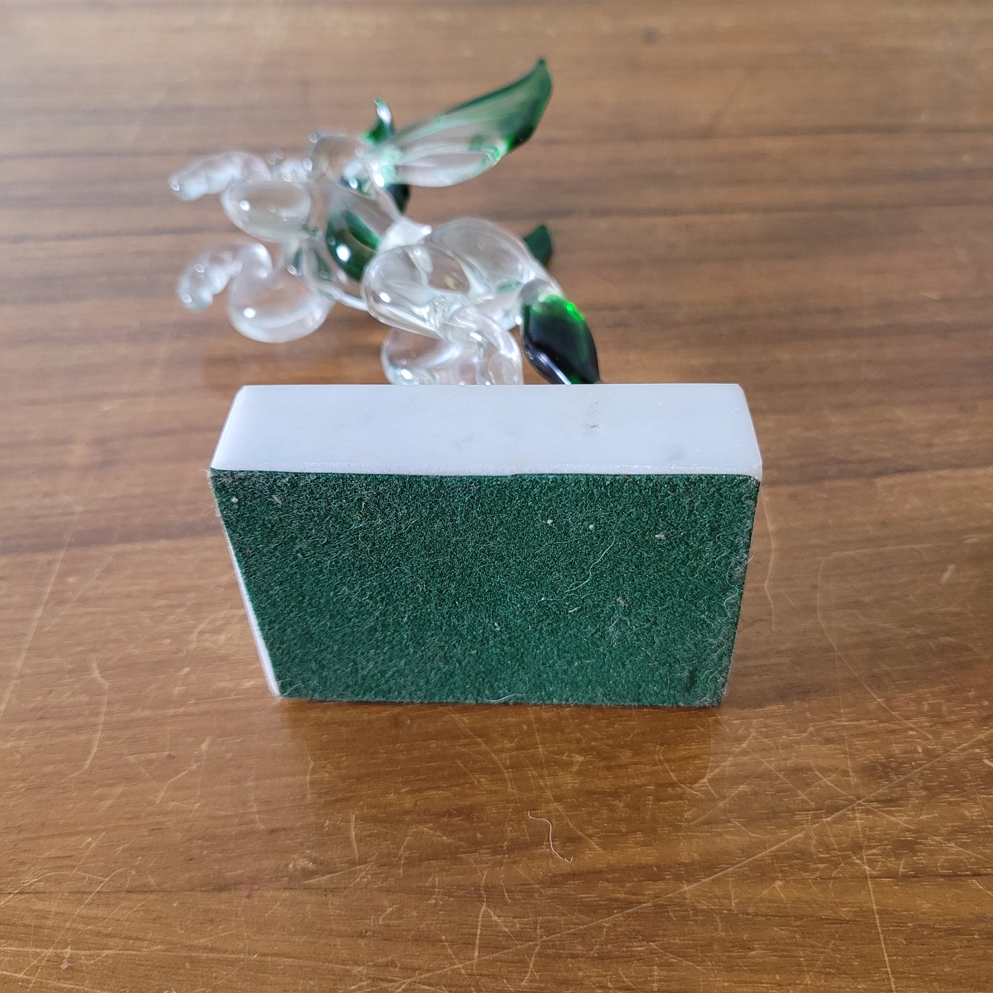 Vintage handmade by Beckhurst Eastbourne art glass Pegasus on stand