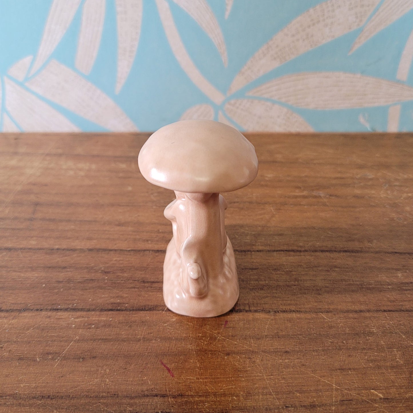 1930s Sylvac Lucky Pixie with toadstool and squirrel ornament in matt beige