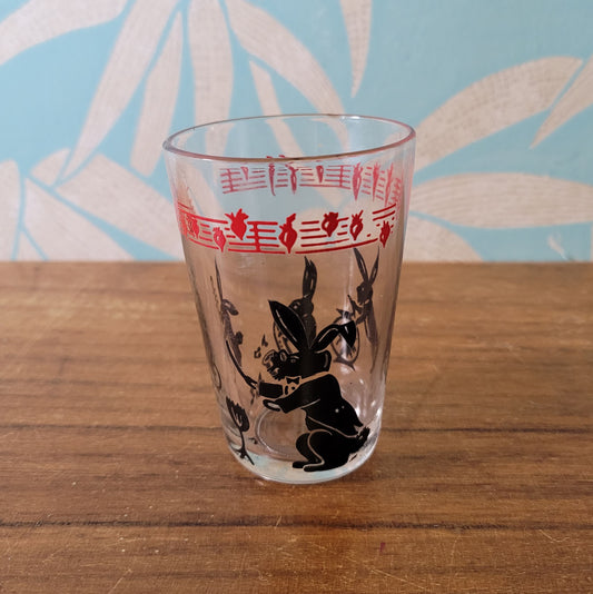 Vintage black & red rabbit jazz band theme glass tumbler