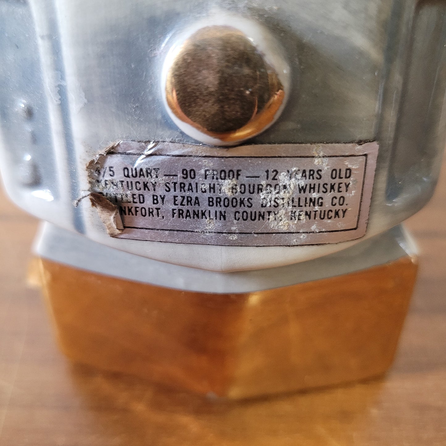 1968 Ezra Brooks San Francisco street car/tram ceramic whiskey decanter