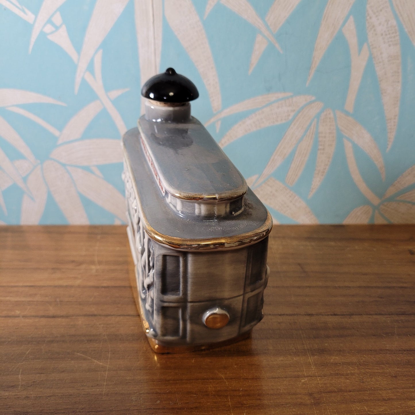 1968 Ezra Brooks San Francisco street car/tram ceramic whiskey decanter
