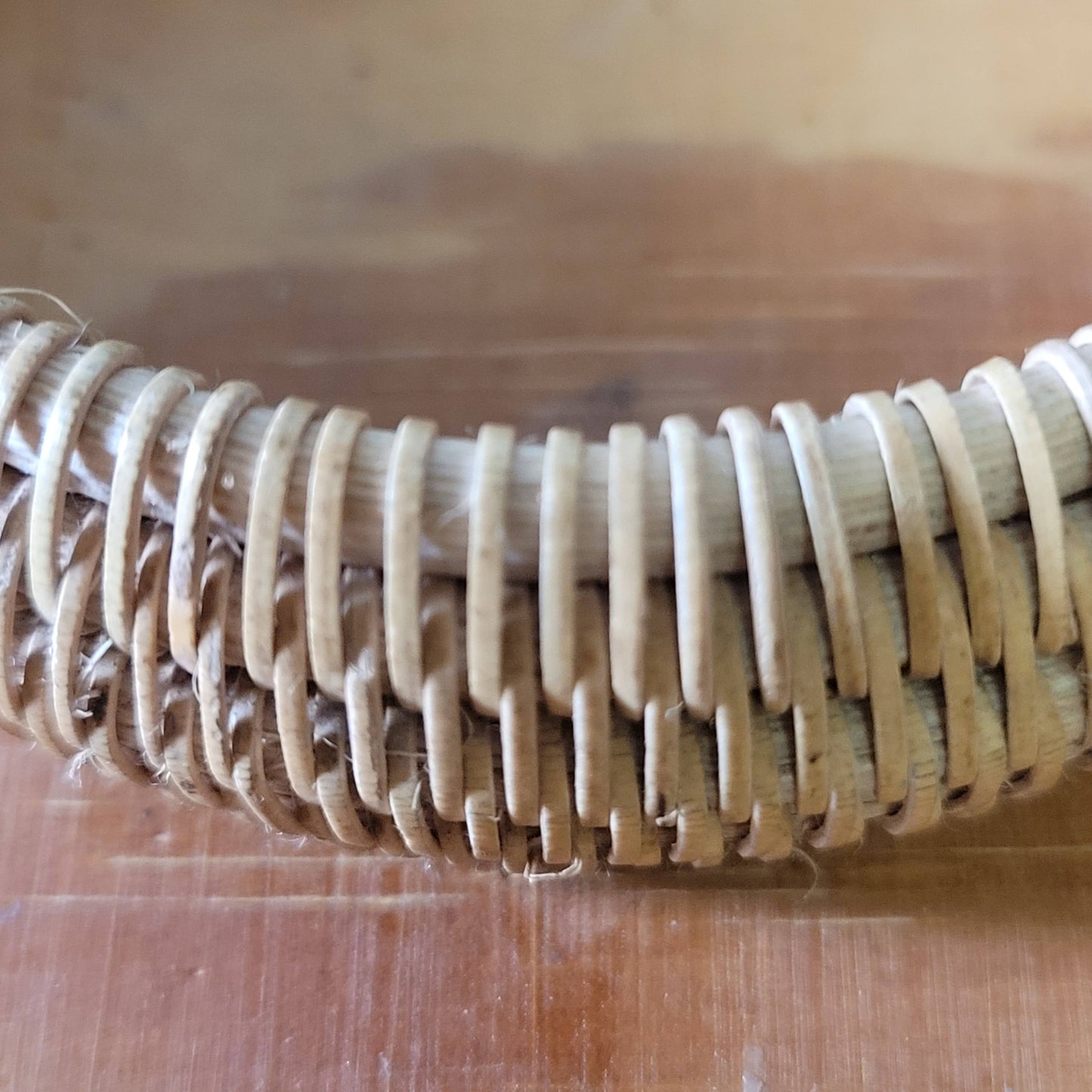 Vintage woven rattan boho natural fibre bangle