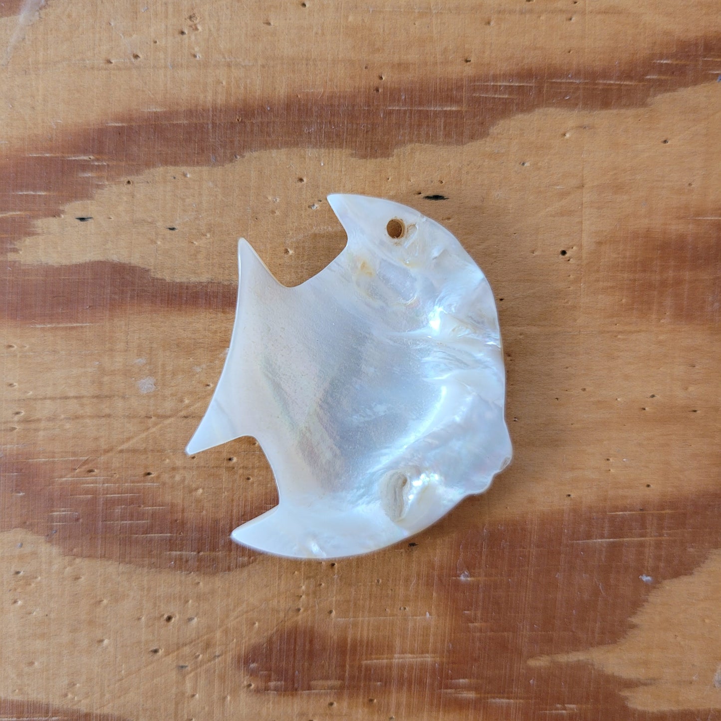 1970s/80s carved Mother of Pearl fish pendant