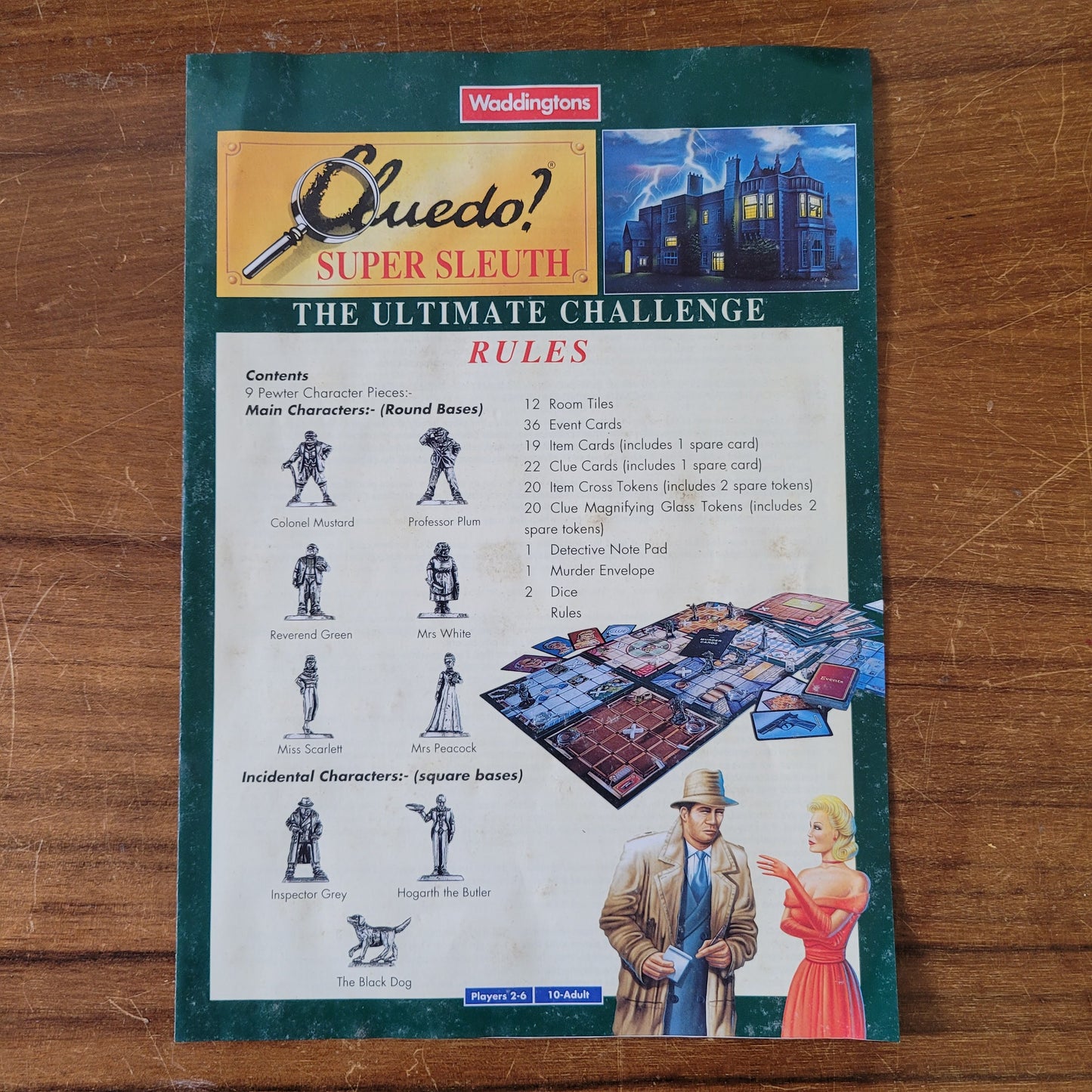1995 Waddingtons Cluedo Super Sleuth board game (complete)