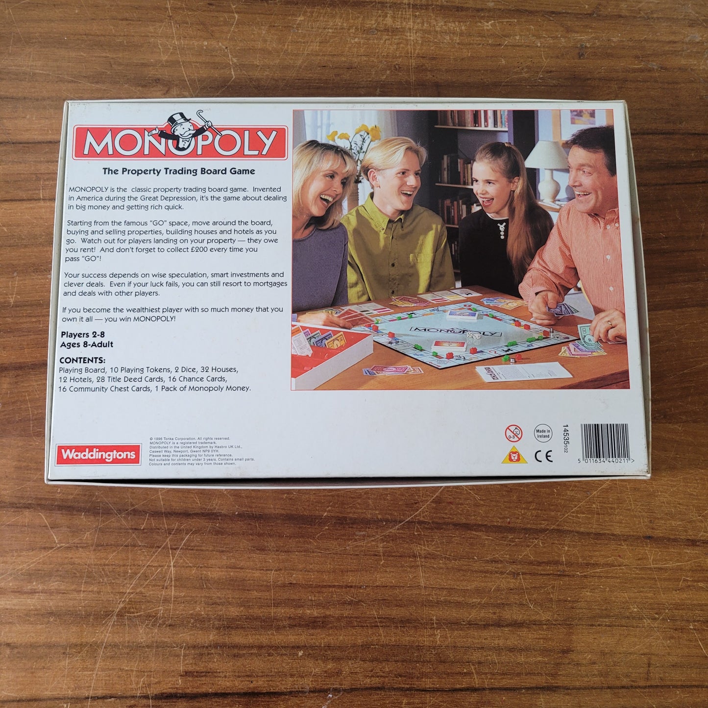 1996 Waddingtons Monopoly property trading board game (complete)