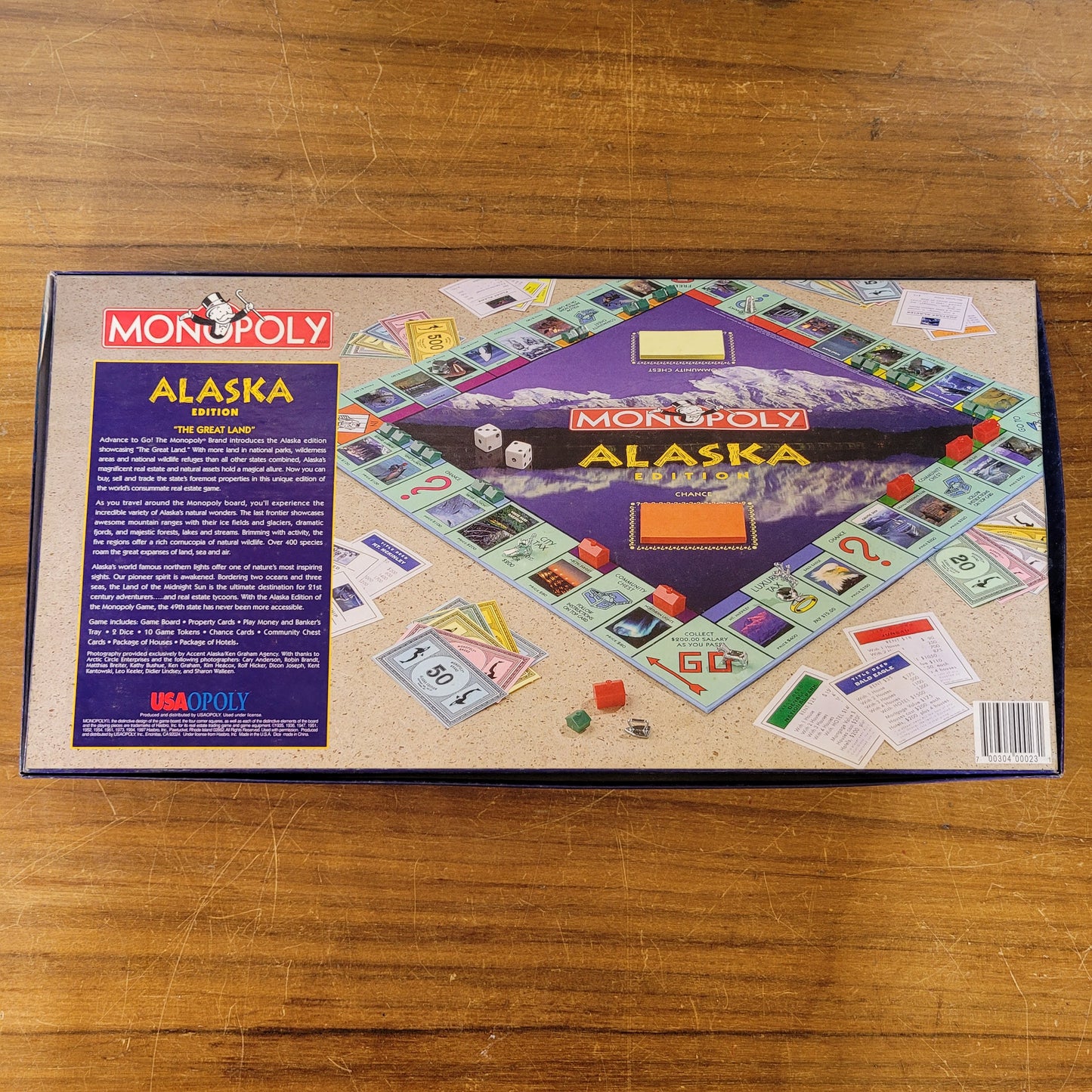 1997 Parker Brothers Monopoly Alaska Edition real estate trading game (complete)