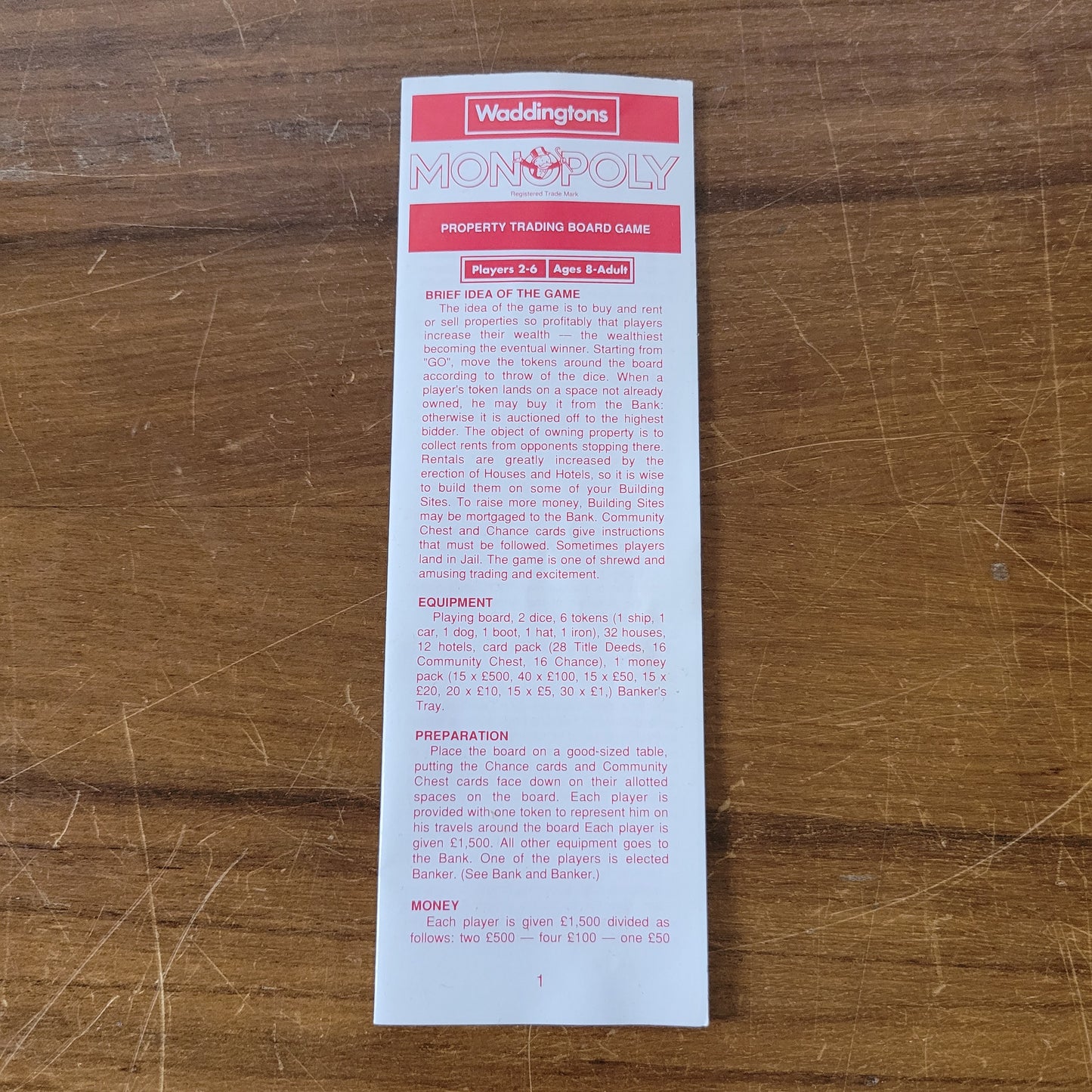 1993 Waddingtons Monopoly the property trading board game (complete)