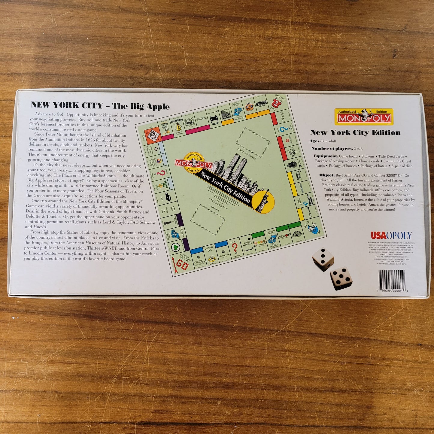 1996 Monopoly New York City Edition Real Estate trading game (complete)