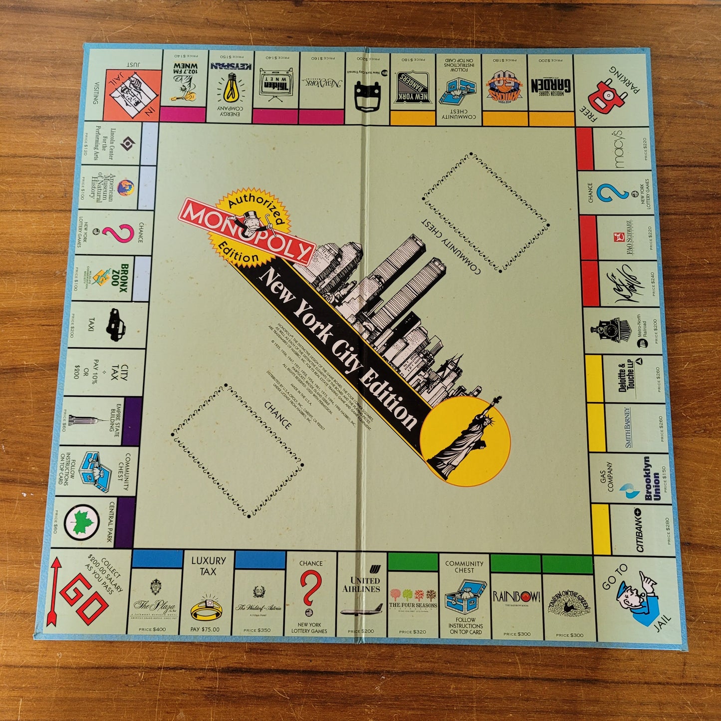 1996 Monopoly New York City Edition Real Estate trading game (complete)