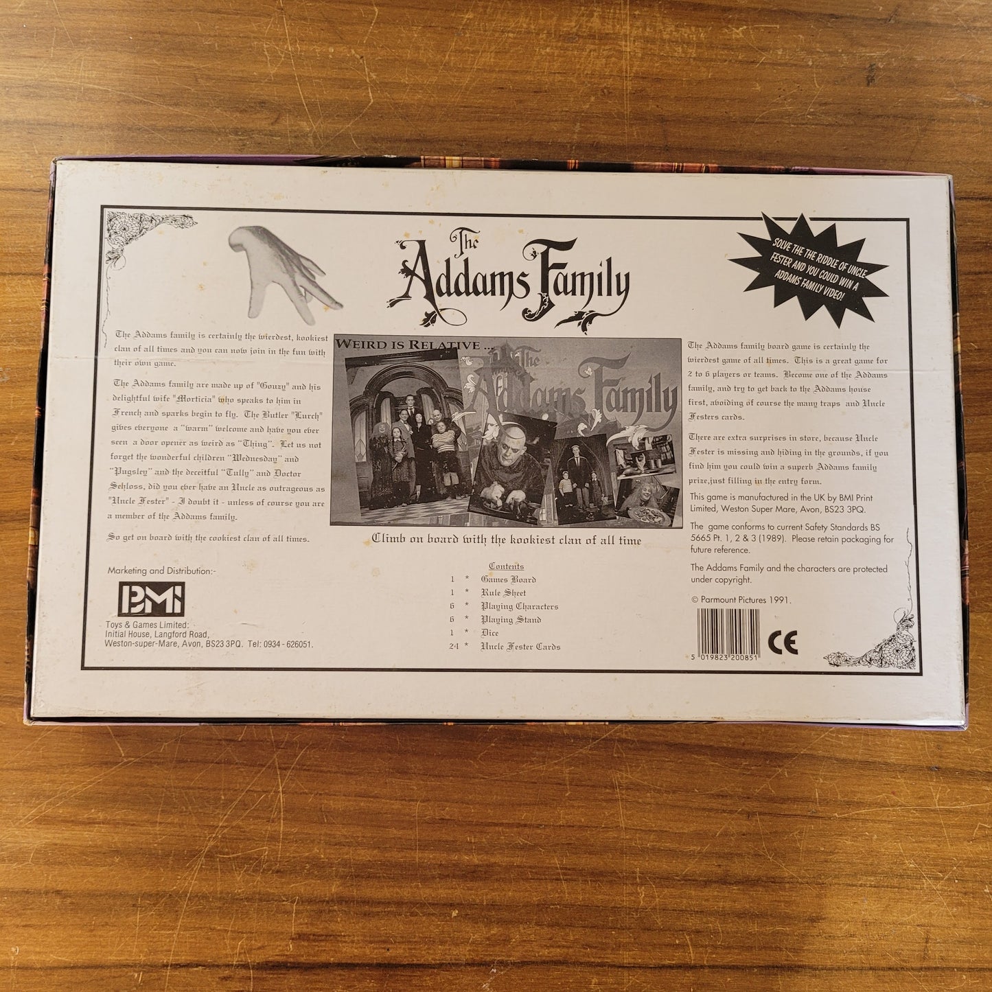 Rare 1991 Paramount Pictures The Addams Family Weird is Relative... board game (complete)