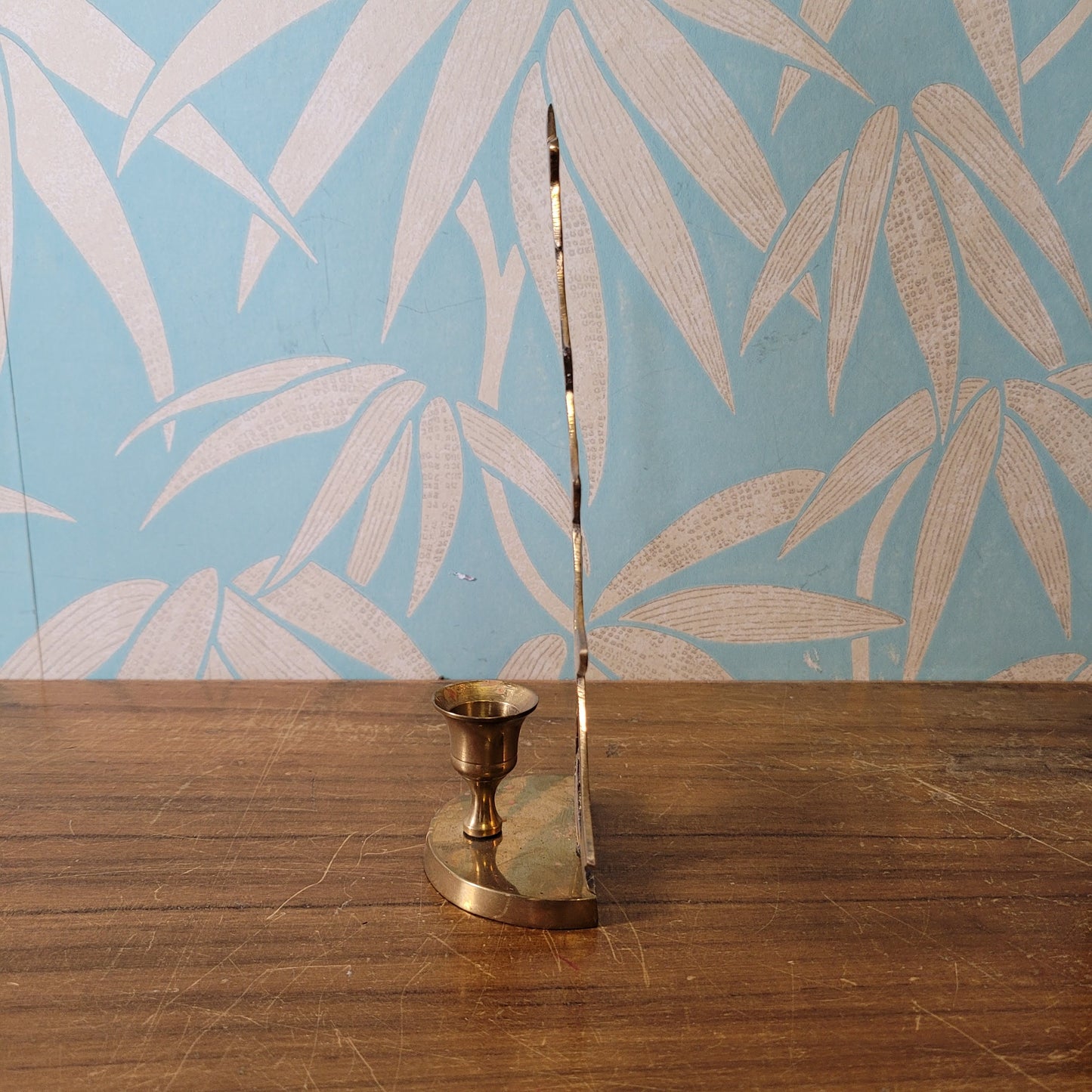 Vintage brass christmas tree candle holder