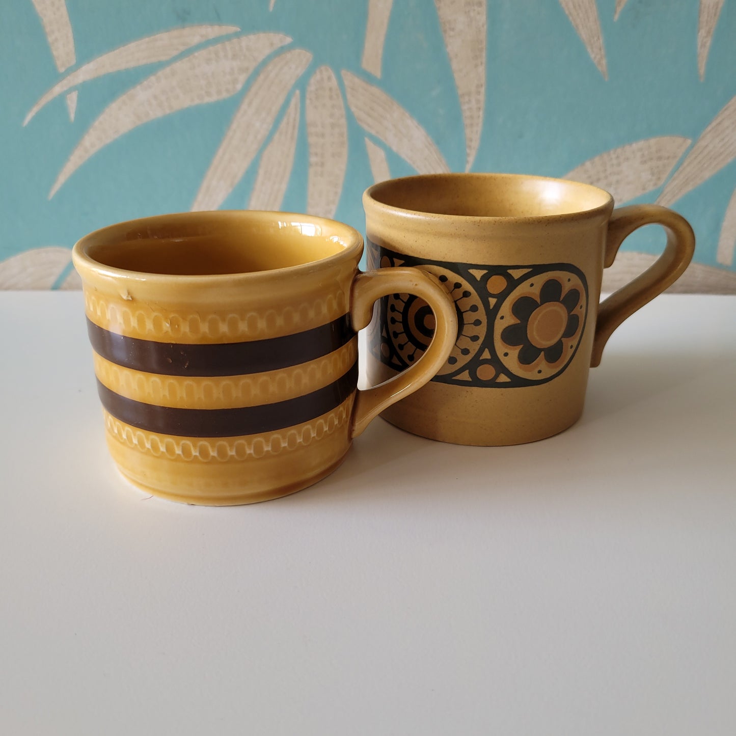 1970s Kilncraft 'Bacchus', & Sadler stripe coffee/tea cups