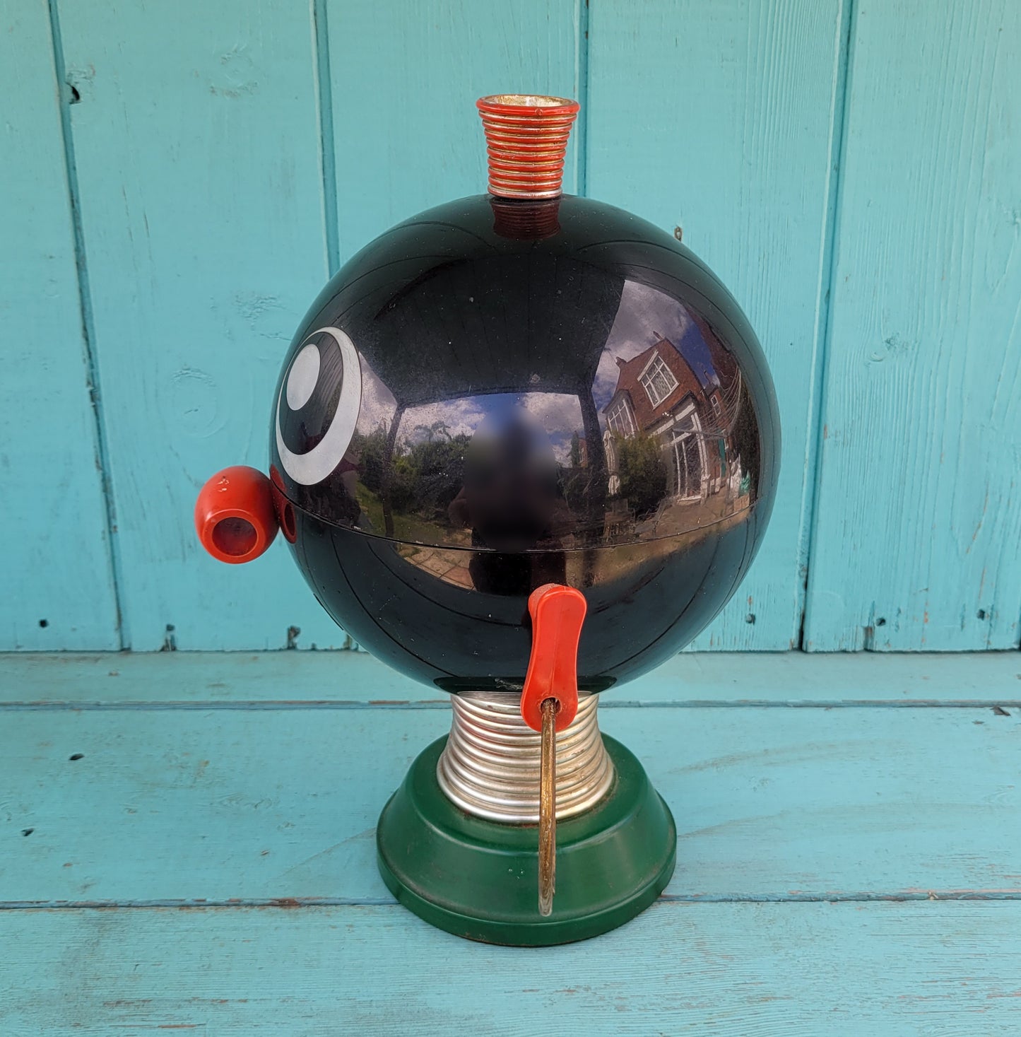 1970s novelty plastic & metal tribal head ice bucket