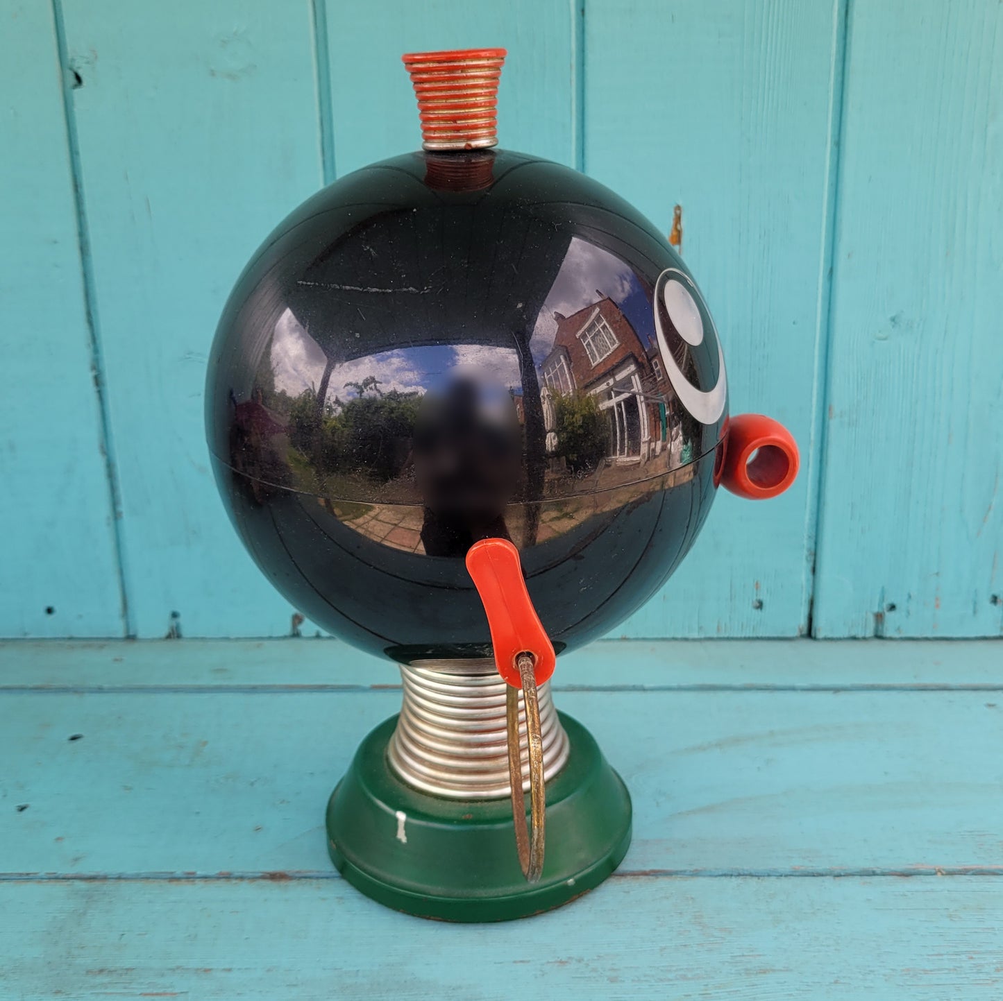1970s novelty plastic & metal tribal head ice bucket