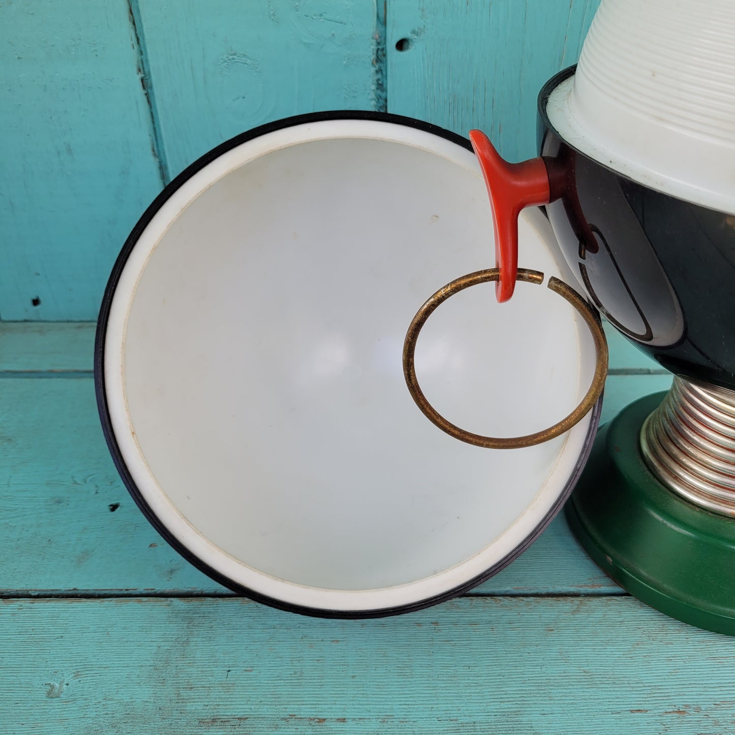 1970s novelty plastic & metal tribal head ice bucket