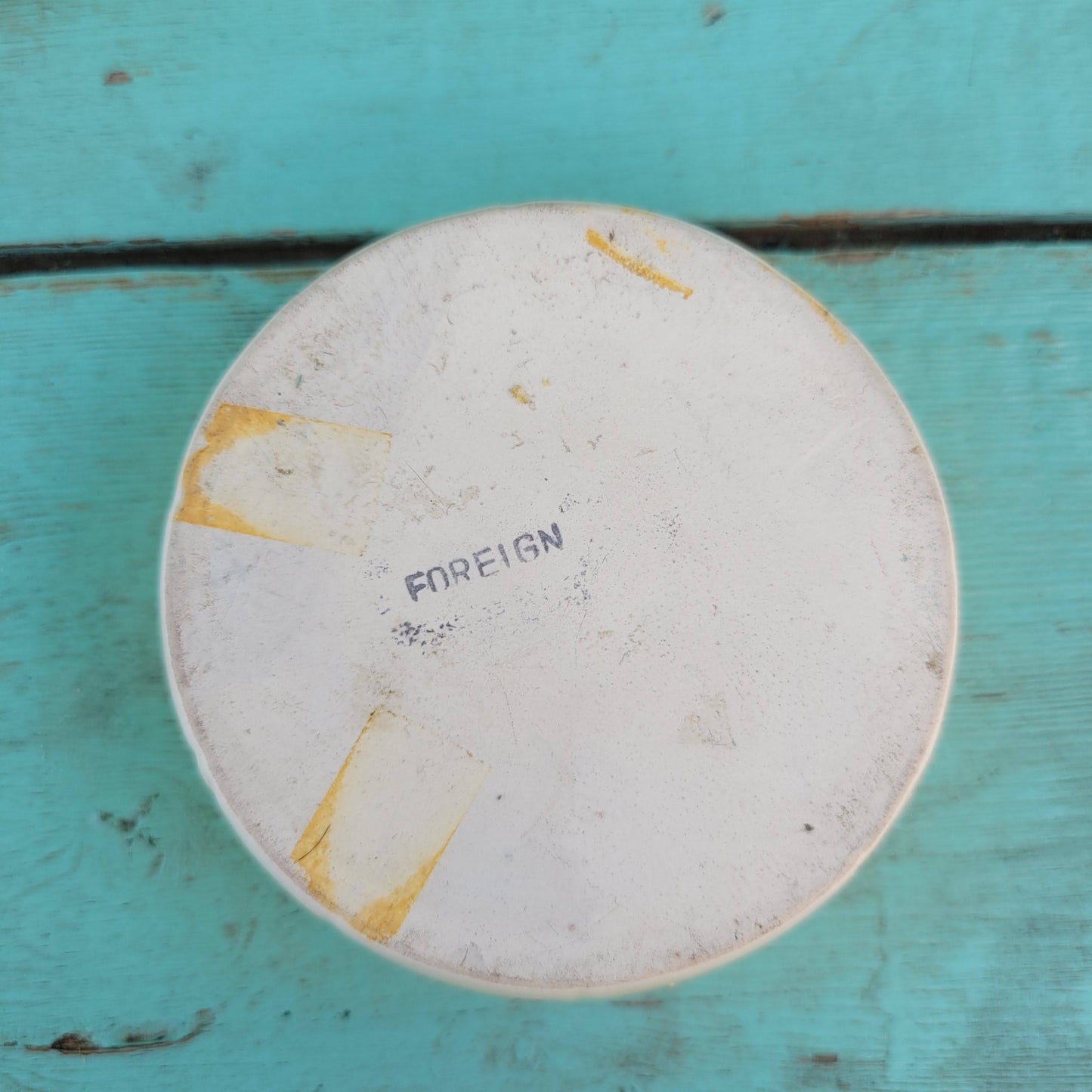 Kitsch 1960s ceramic mod girl trinket pot, green hair