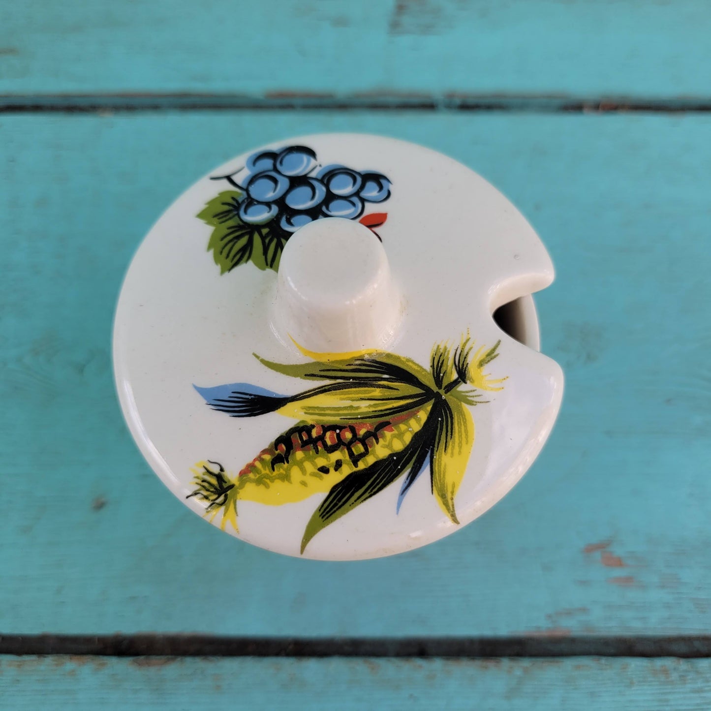 1960s Lord Nelson Pottery "Rio" condiments pot, & sugar pourer