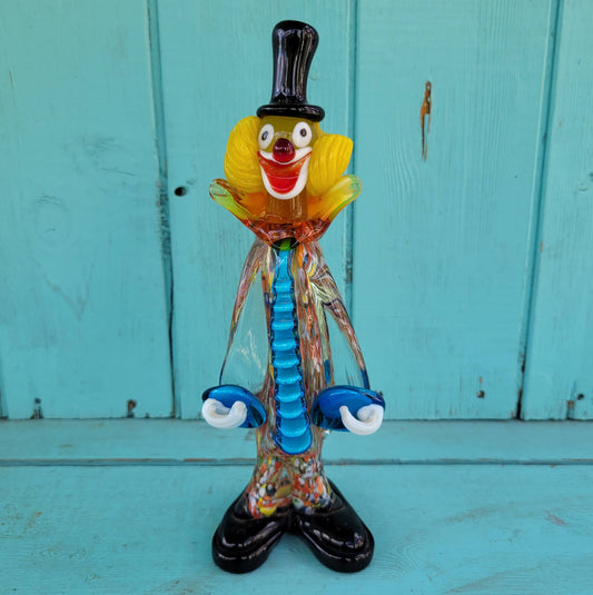 circa. 1960s Murano art glass clown figurine