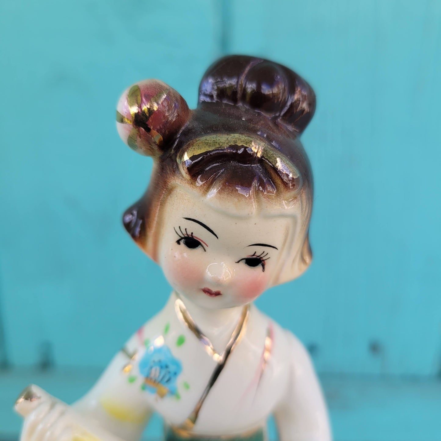 1950s Californian Creations & Bradley ceramic Geisha girl ornaments