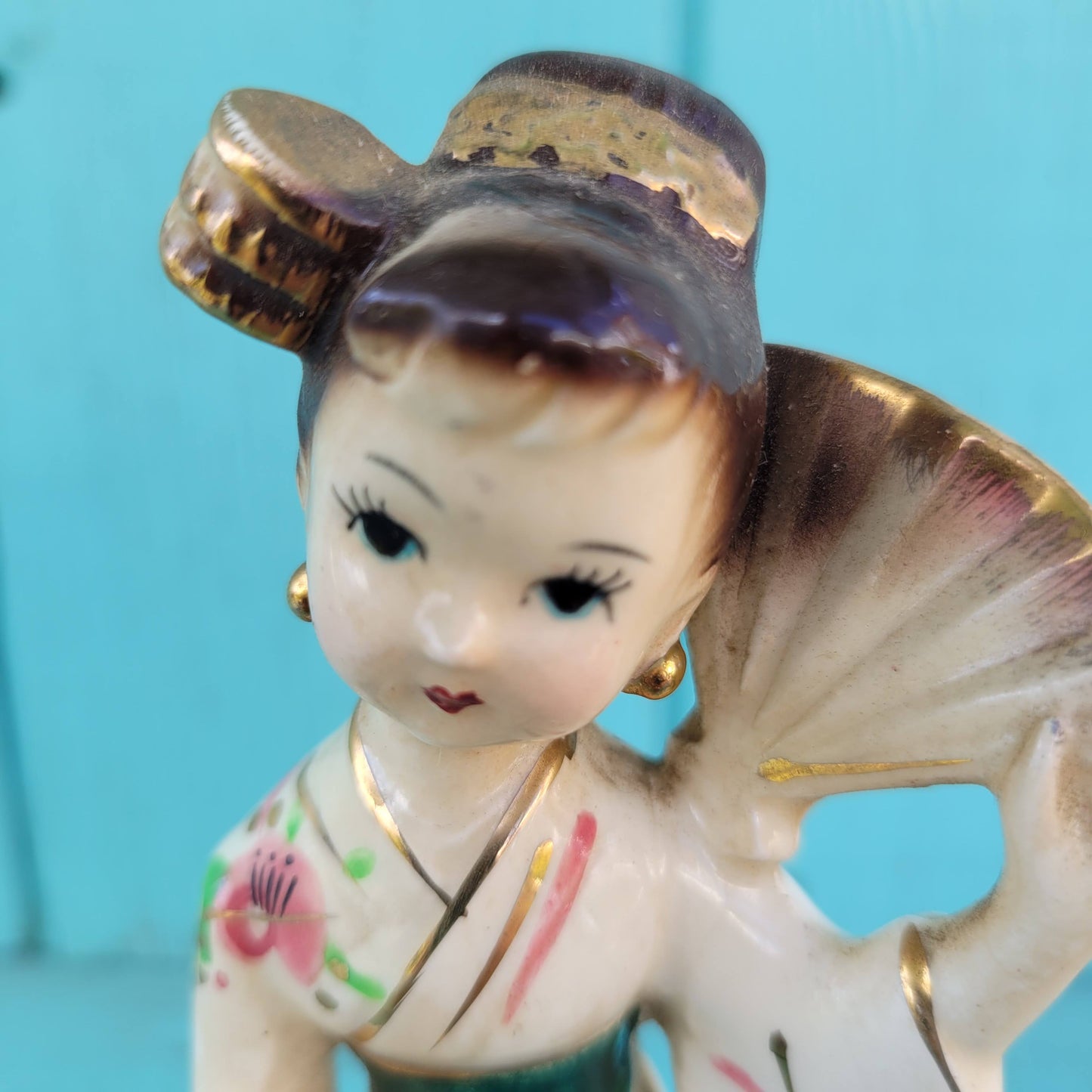 1950s Californian Creations & Bradley ceramic Geisha girl ornaments