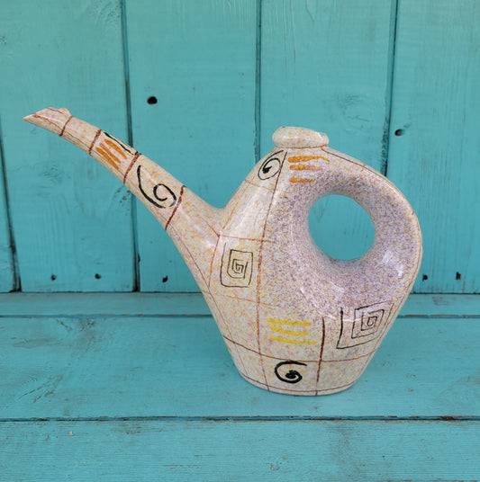 1960s Coronetti, Italy abstract patterned ceramic liquor bottle stamped Coronetti, Cunardo.