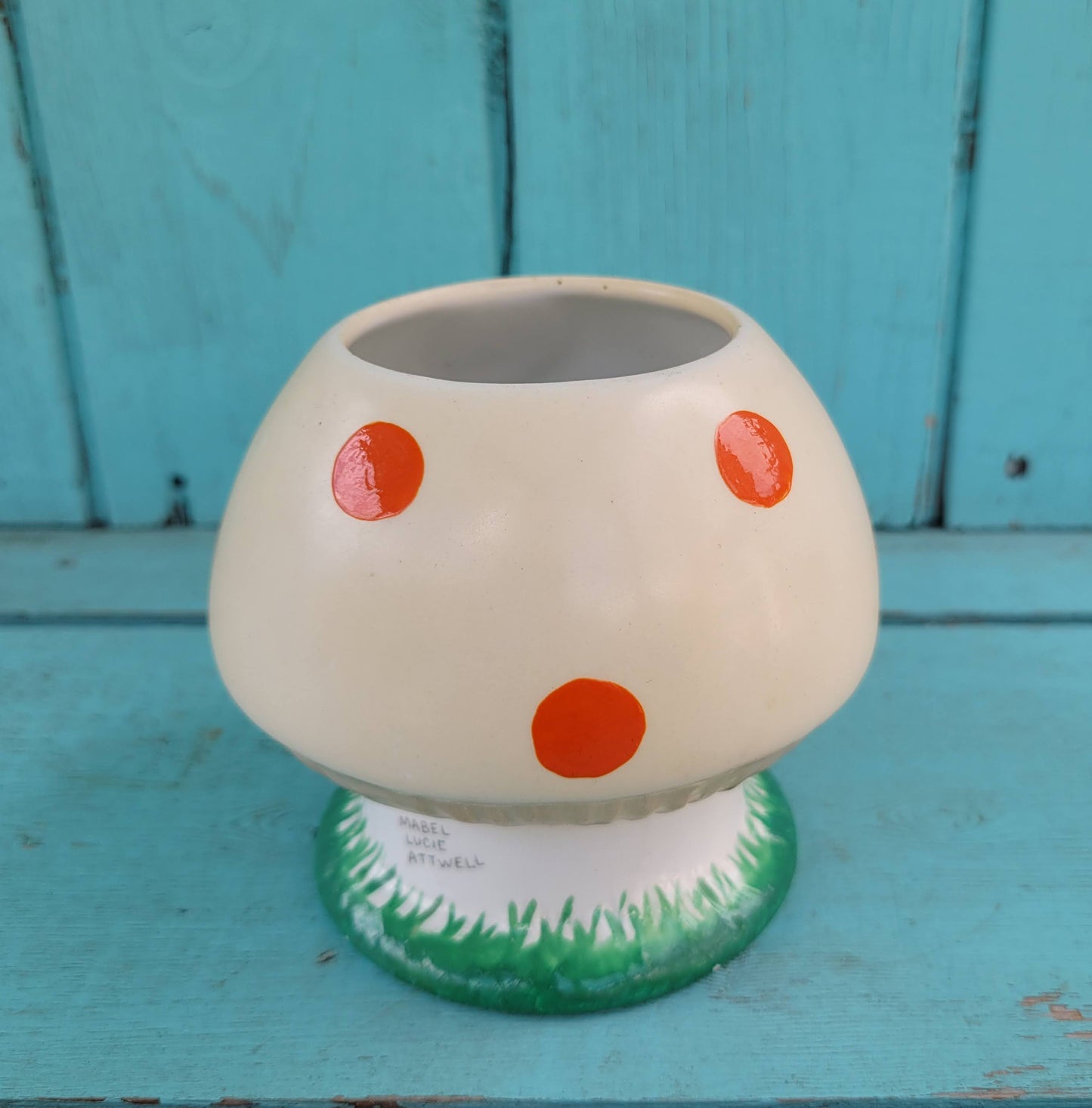 1920s Shelley Mabel Lucie Attwell ceramic toadstool sugar bowl