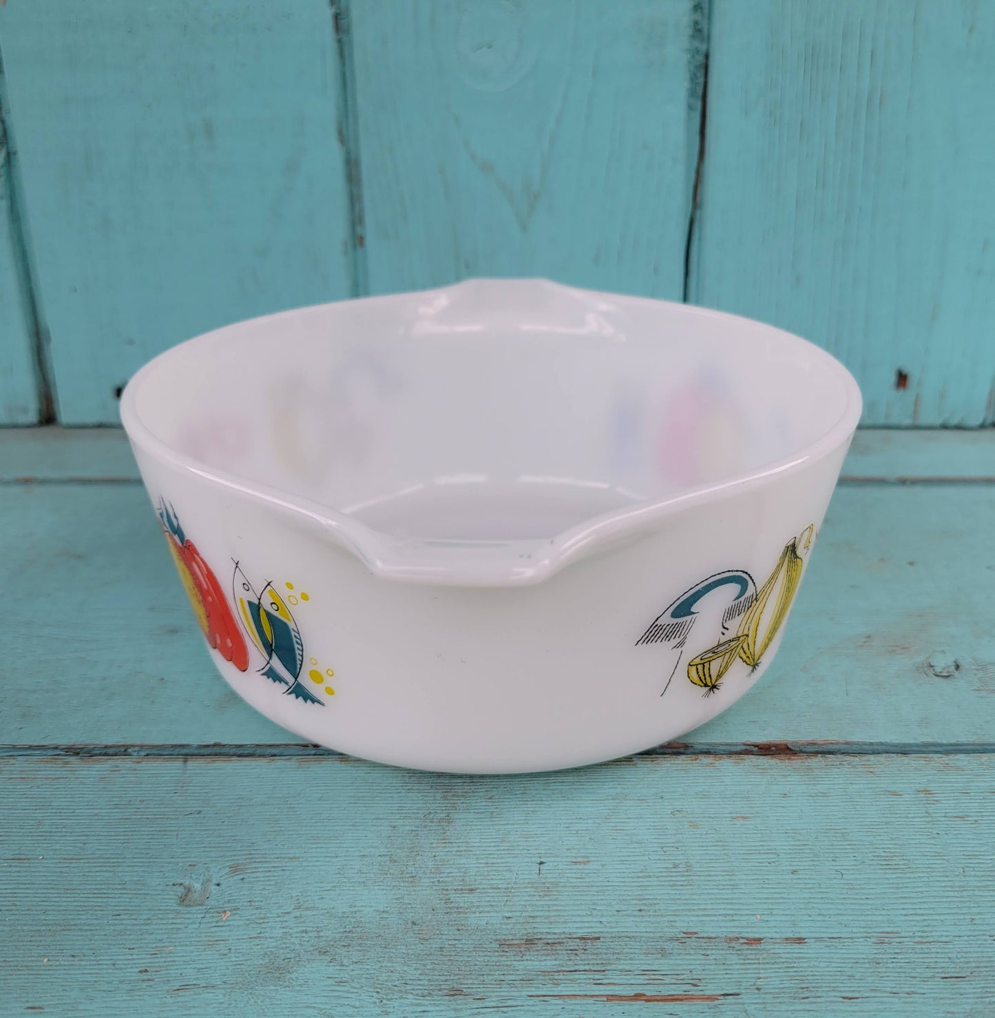 1960s JAJ Pyrex lobster & vegetable small Cinderella bowl
