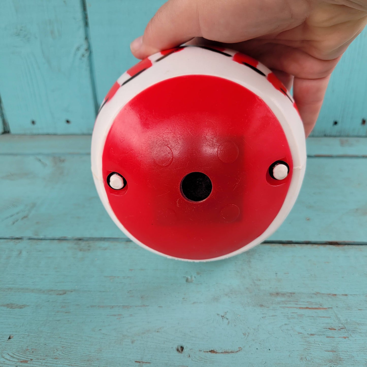 1950s Roly Poly hard plastic musical wobble clown