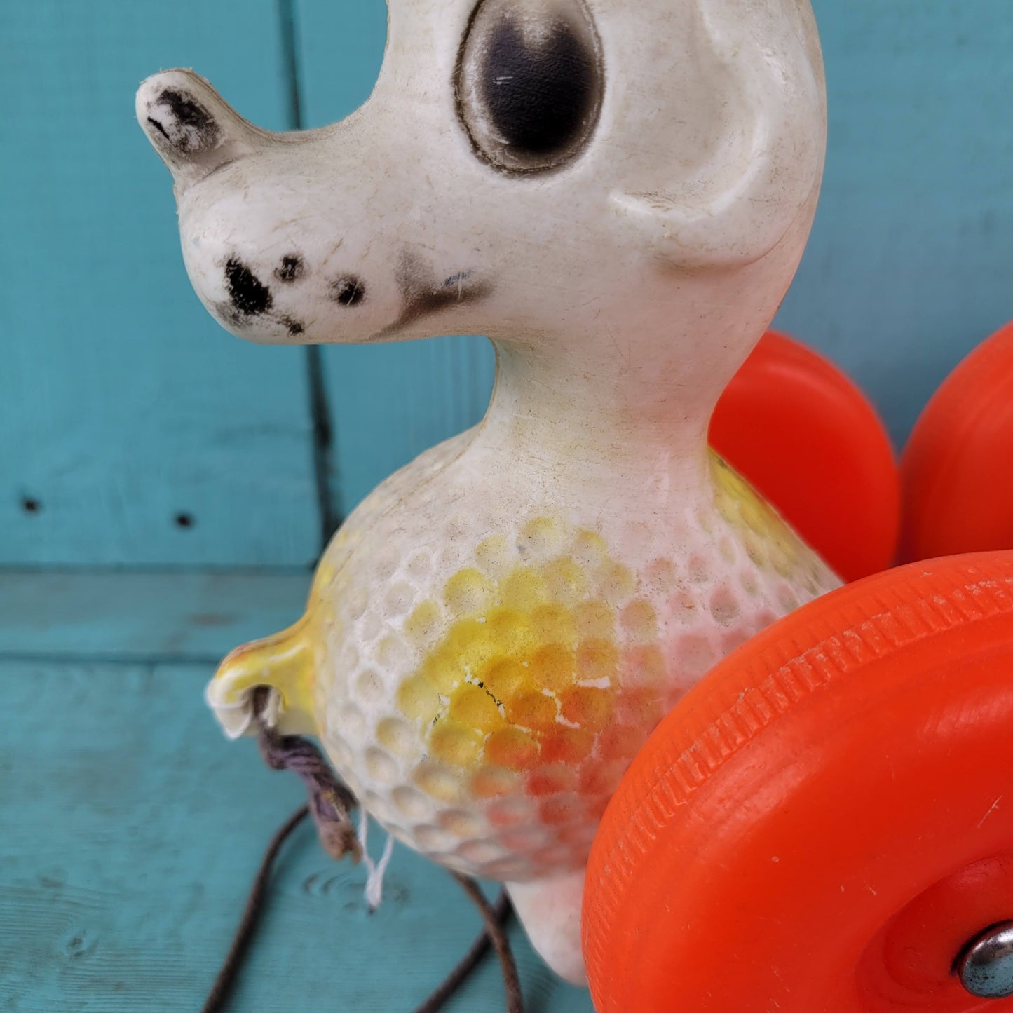 Vintage Mayco plastic pull-along poodle
