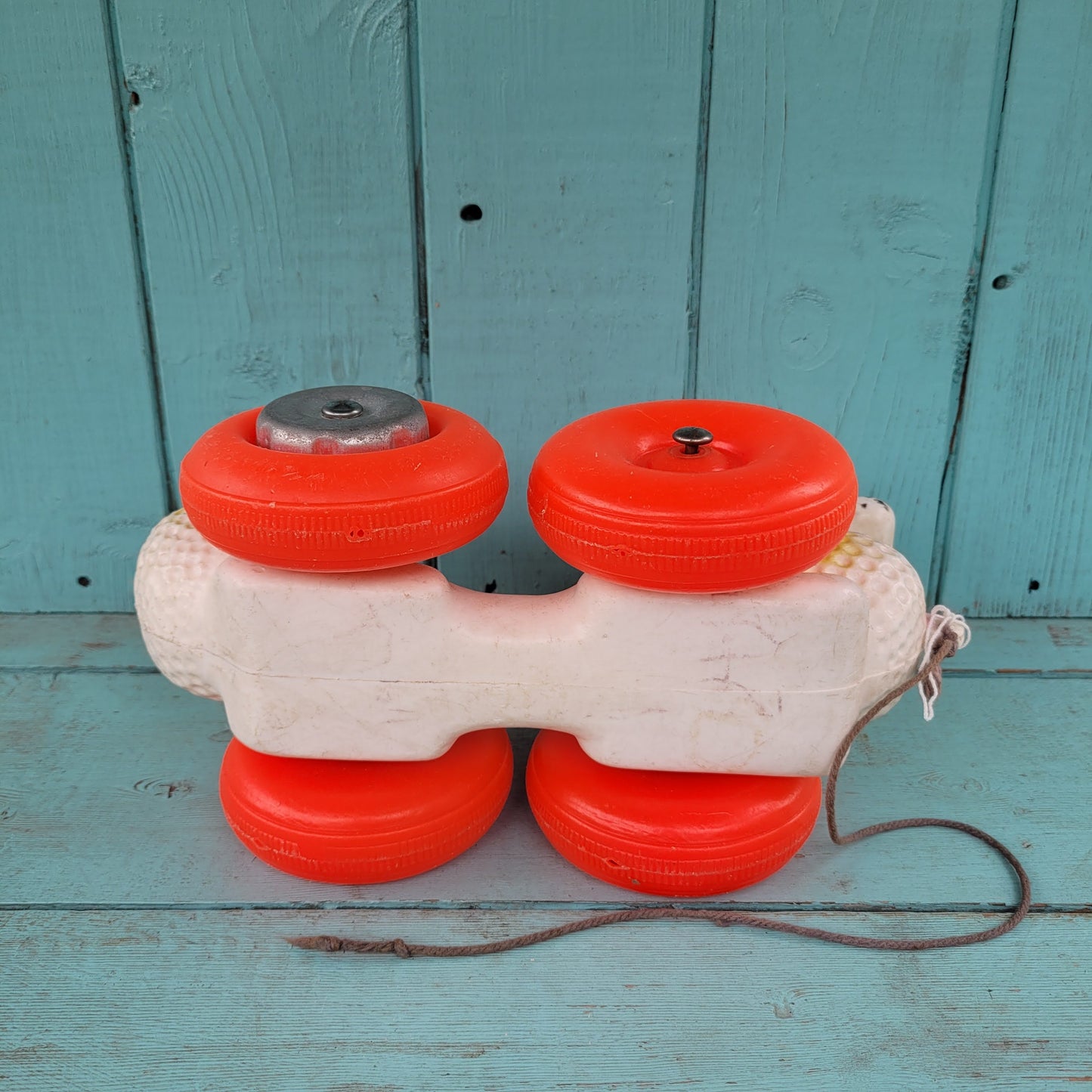 Vintage Mayco plastic pull-along poodle