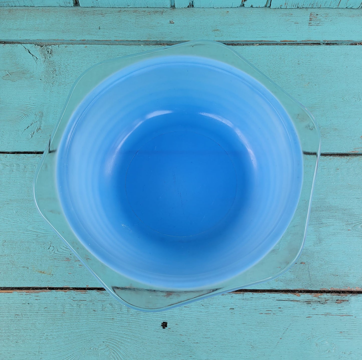 1960s Phoenix 6-piece blue glass glass fruit/dessert bowl set
