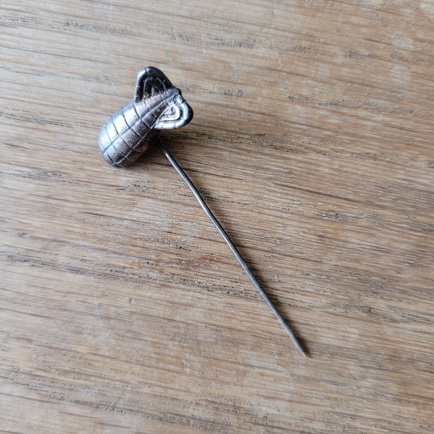 Art Deco Zeppelin airship pewter stick pin