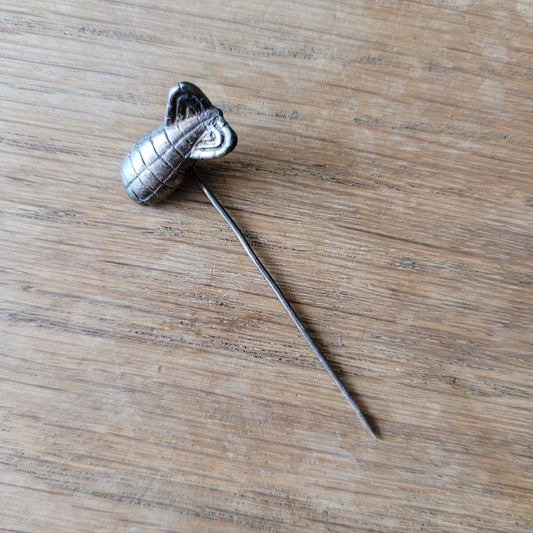 Art Deco Zeppelin airship pewter stick pin
