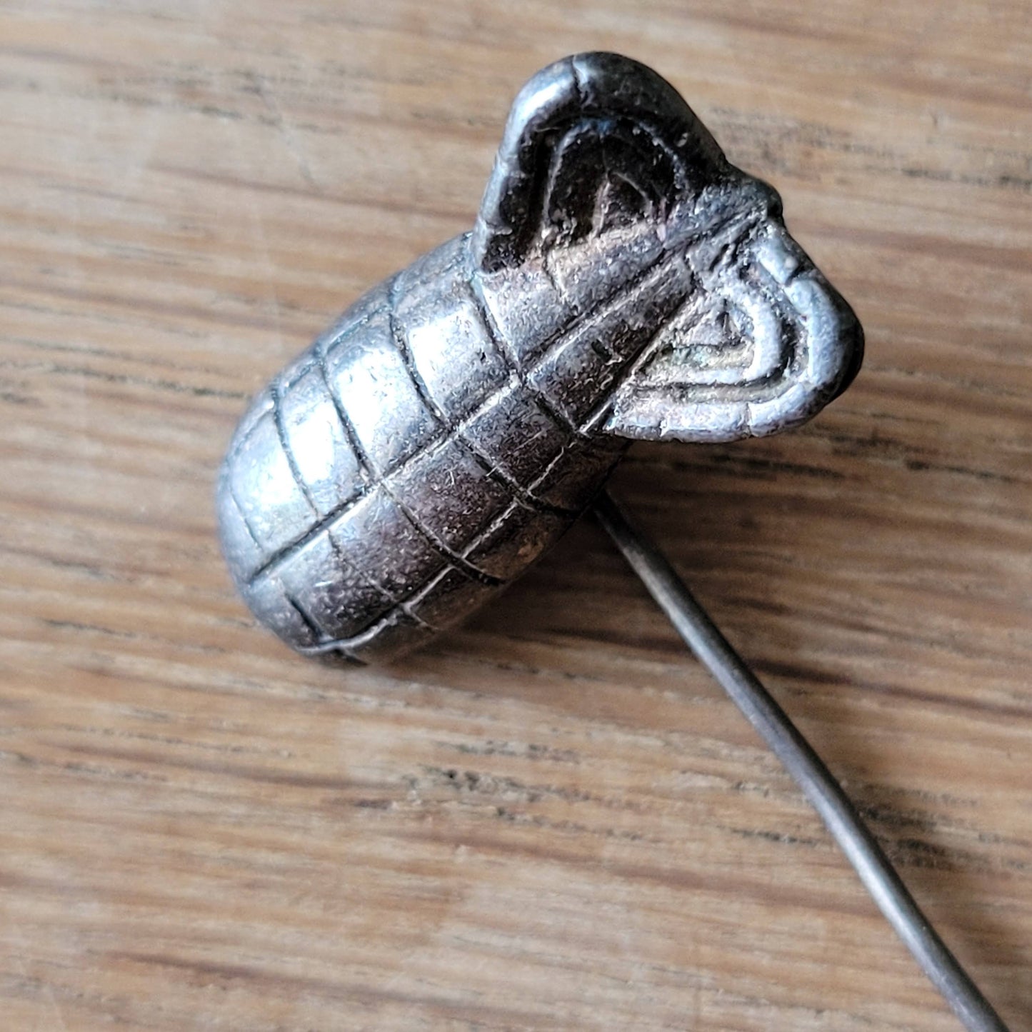 Art Deco Zeppelin airship pewter stick pin