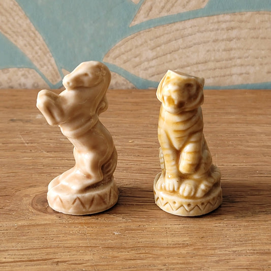 Circa. 1970s Wade "Circus Animals" series figurines: pony and tiger