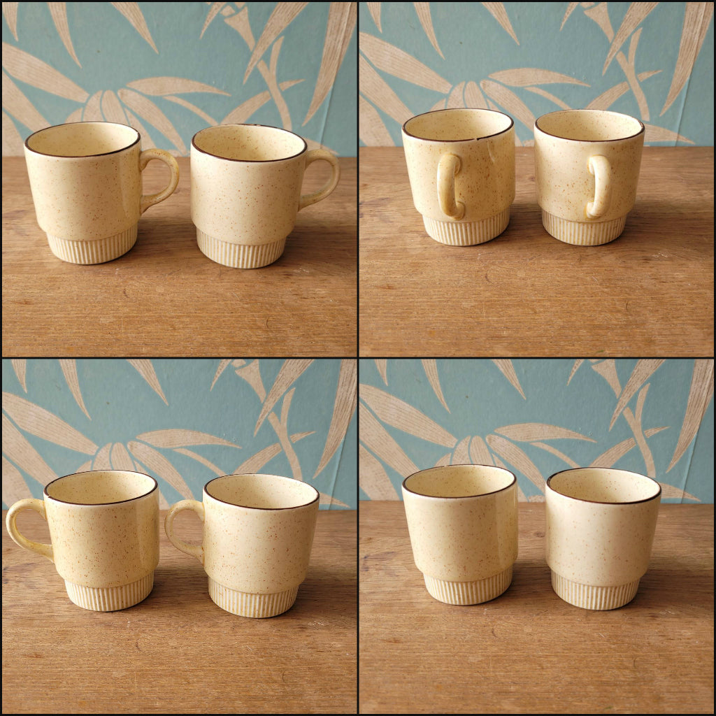 Assorted 1960s Poole Pottery 'Compact' coffeeware in three colourways
