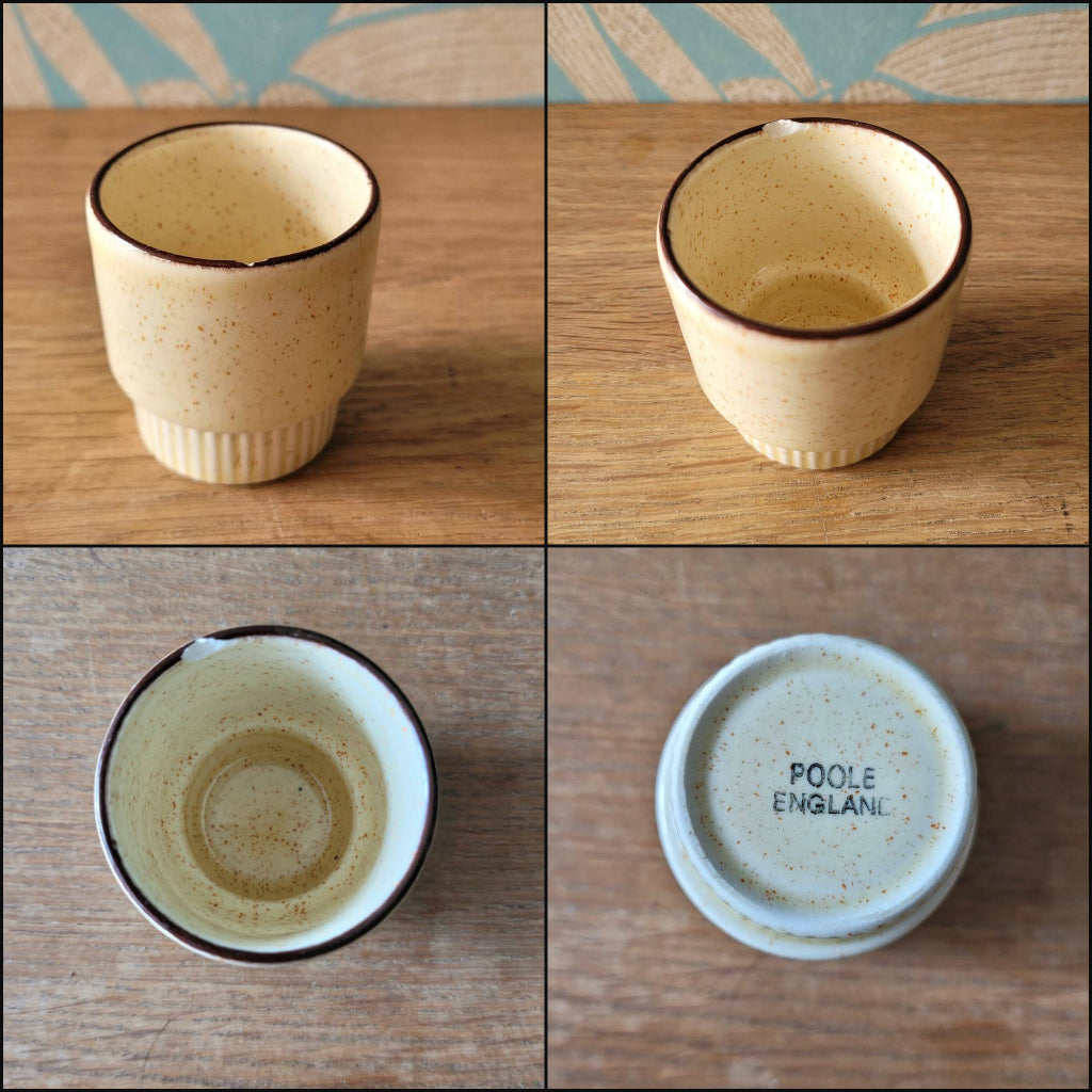 Assorted 1960s Poole Pottery 'Compact' coffeeware in three colourways